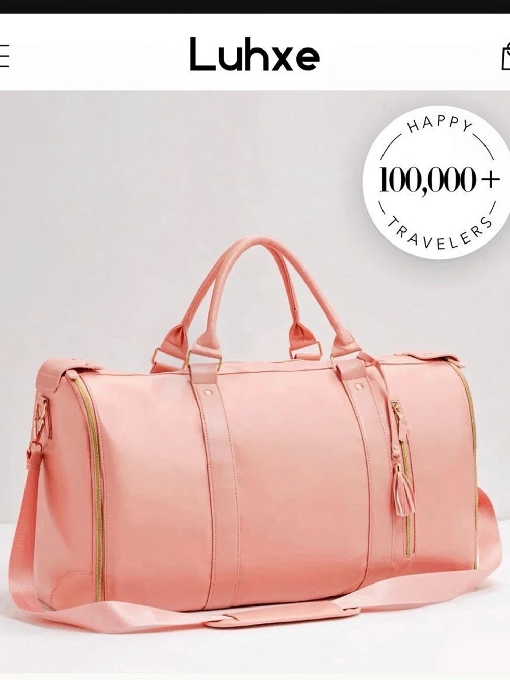 Luhxe Travel Bag 2.0 Roller Edition Pink